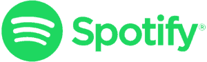 Spotify green logo with Spotify text