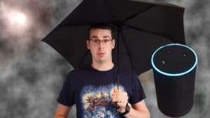 YouTube thumbnail for my 'fix Alexa weather forecast' video.
