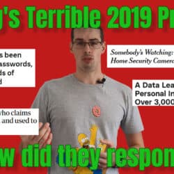 YouTube thumbnail saying "Ring's terrible 2019 press: how did they respond?"