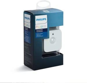 Philips Hue motion sensor inside its box (marketing image)