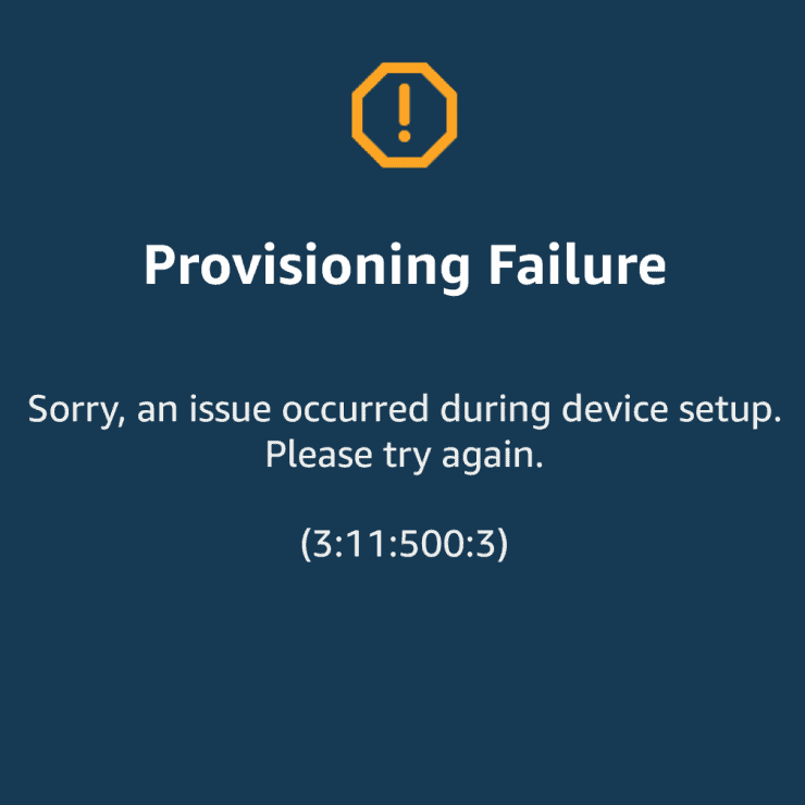 Amazon Smart Plug provisioning error