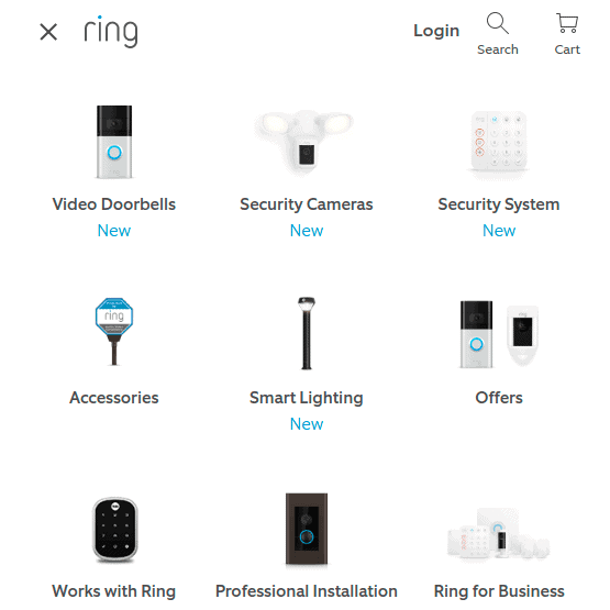 Ring Products su Ring.com
