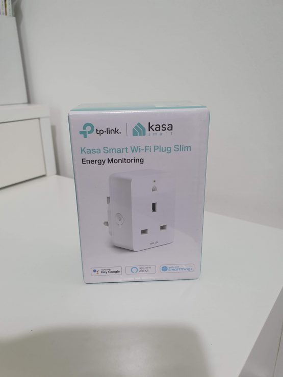 Front of a TP Link Kasa Smart Plug