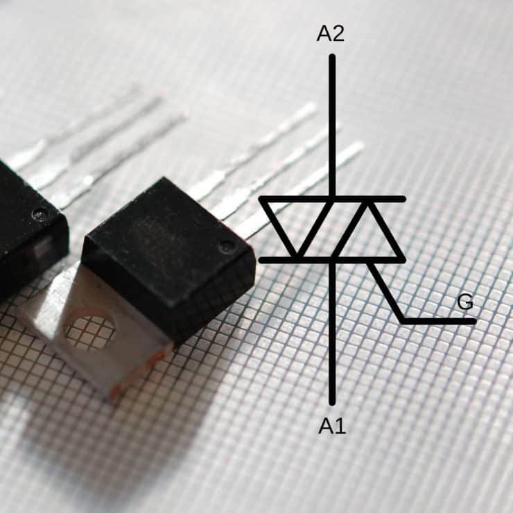 Triac dimmer components and the Triac electrical diagram