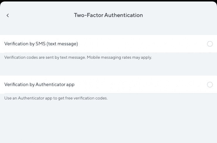 Wyze App Two Factor Authentication Options