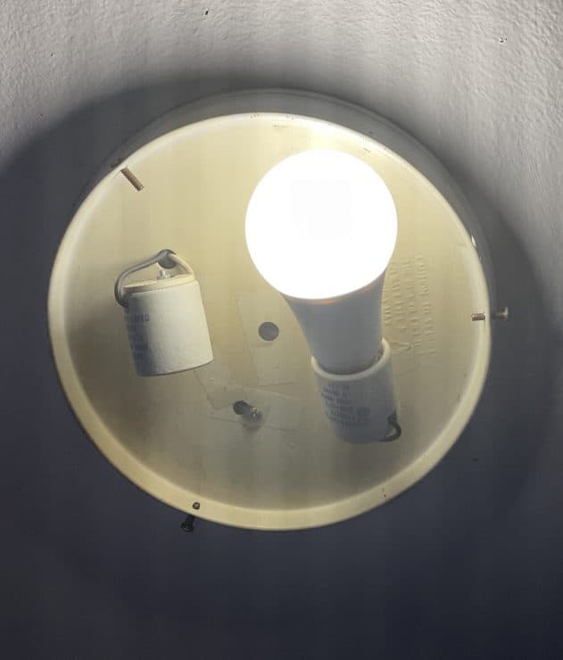 Smart LED bulb in standard light socket