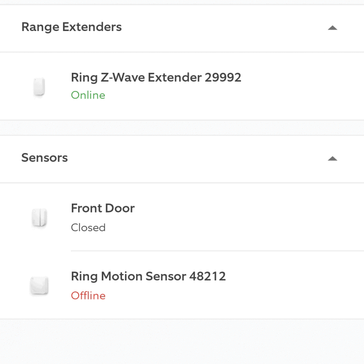 One Ring Motion Sensor showing as offline in the Ring app