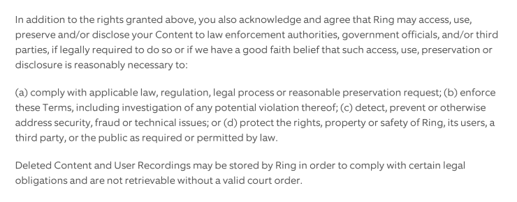 Ring Terms of Service