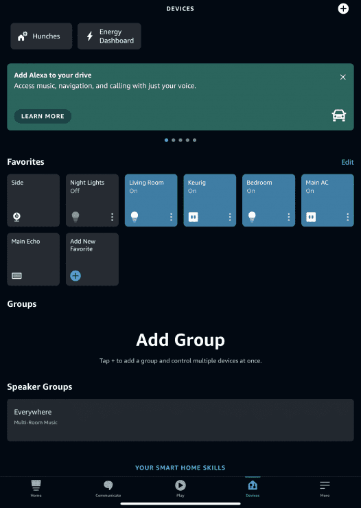 Groups in the Alexa app