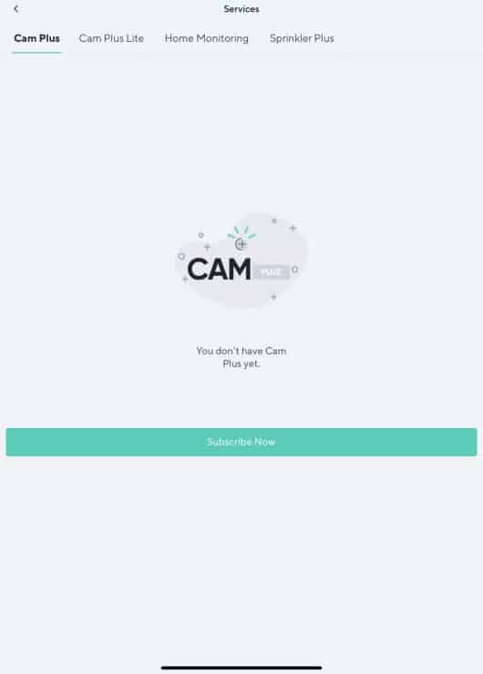 Inactive Cam Plus subscription in the Wyze app