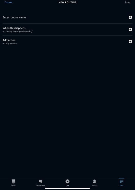 Routine Ready to Set up in Alexa app