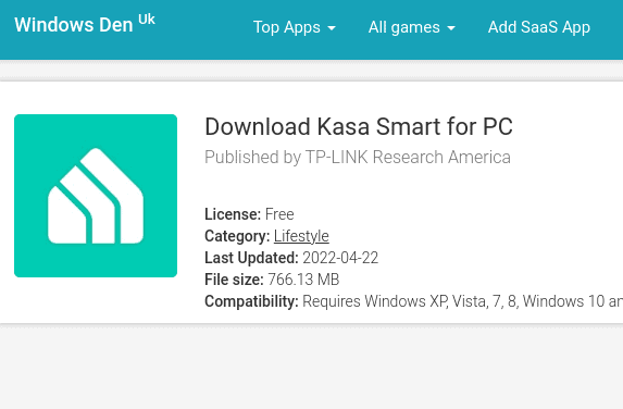 A Kasa PC downloader but is it legitimate