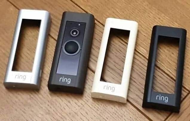 The four included faceplates in the original Ring Doorbell Pro 1 box