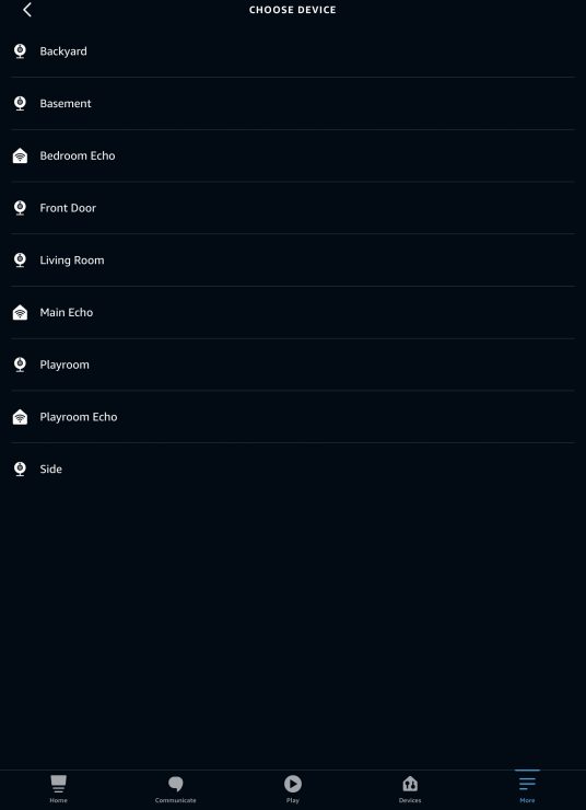 Pilih perangkat untuk rutin di aplikasi Alexa