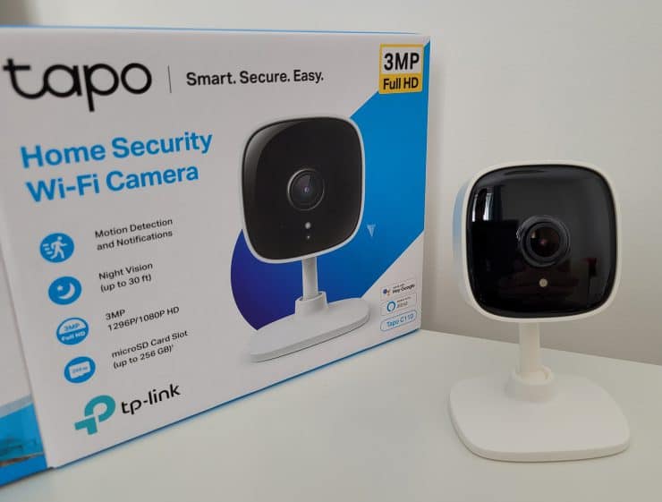 A TP Link Tapo smart indoor camera