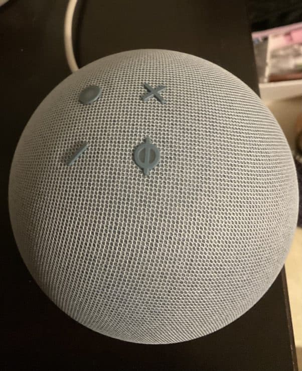 Echo Dot Showing Volume Buttons