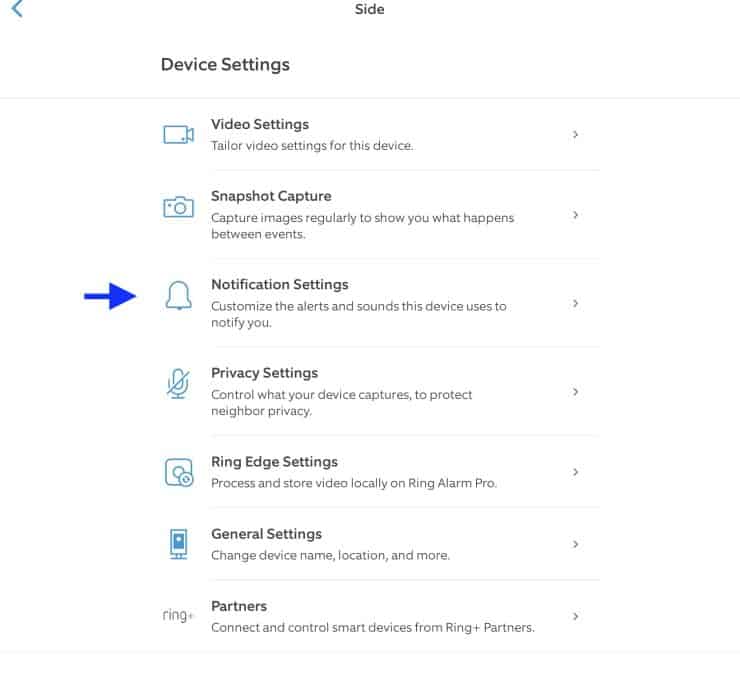 Where to find Notification Settings in Settings
