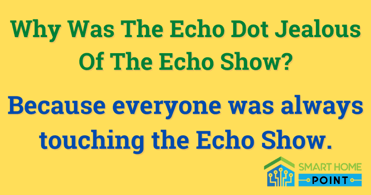 Why was the Echo Dot jealous of the Echo Show... because everyone was always touching the Echo Show