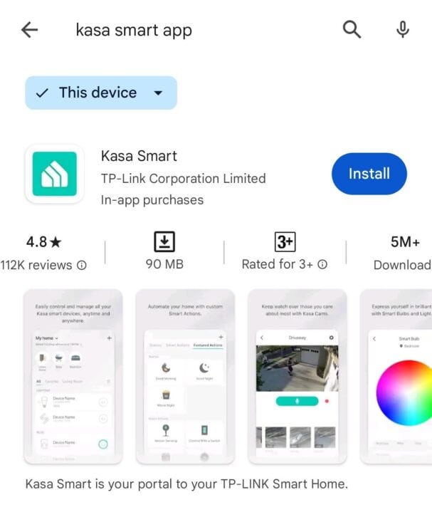 Kasa smart App