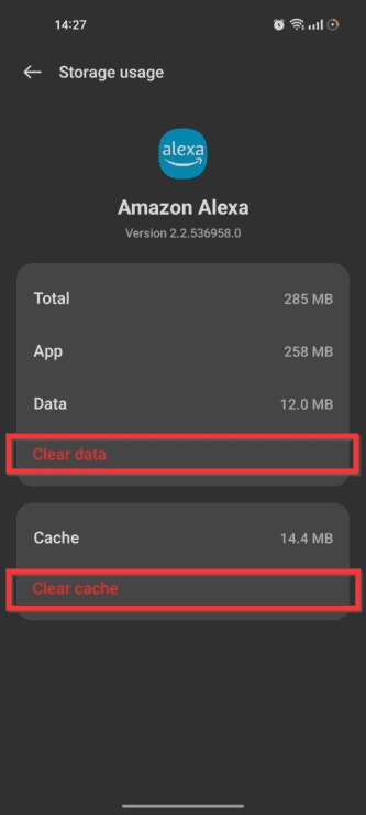 tap Clear Cache and Clear Data