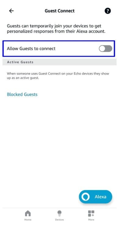 open the guest connect, and toggle it off
