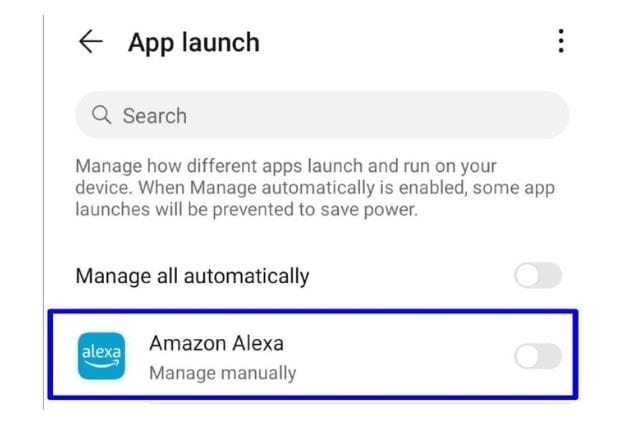 toggle manage automatically for Alexa